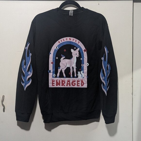 Silently Enraged Deer Heavy Duty Gildan Sweater - Picture 2 of 3